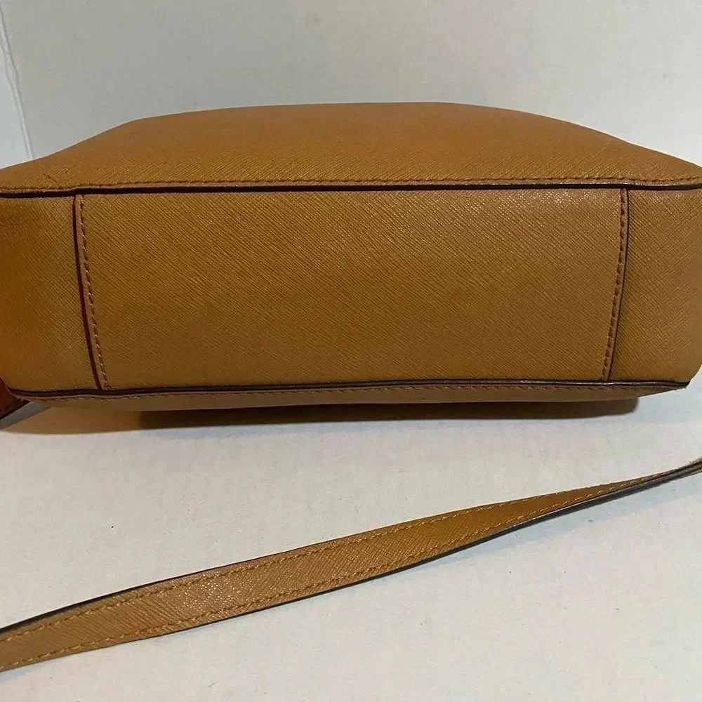 Michael kors brown saffiano leather satchel handbag